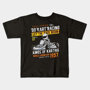 Vintage Go Kart Racing Champion Kids T-Shirt